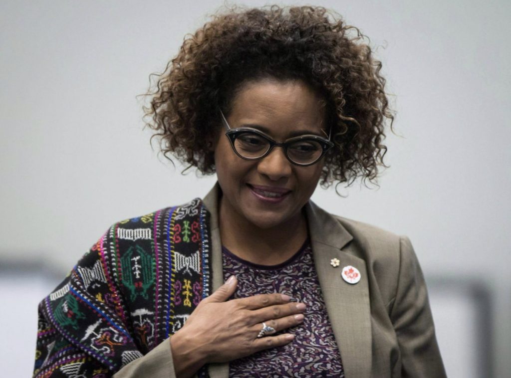 Michalle Jean speaks at a UN conference in Vancouver on Nov. 14, 2017.
DARRYL DYCK/THE CANADIAN PRESS