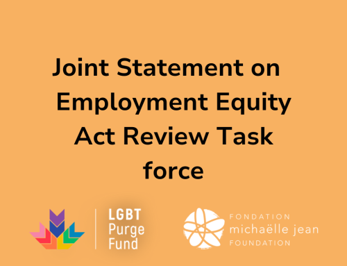 Joint Statement with LGBT Purge Fund on Employment Equity Act Review Task Force